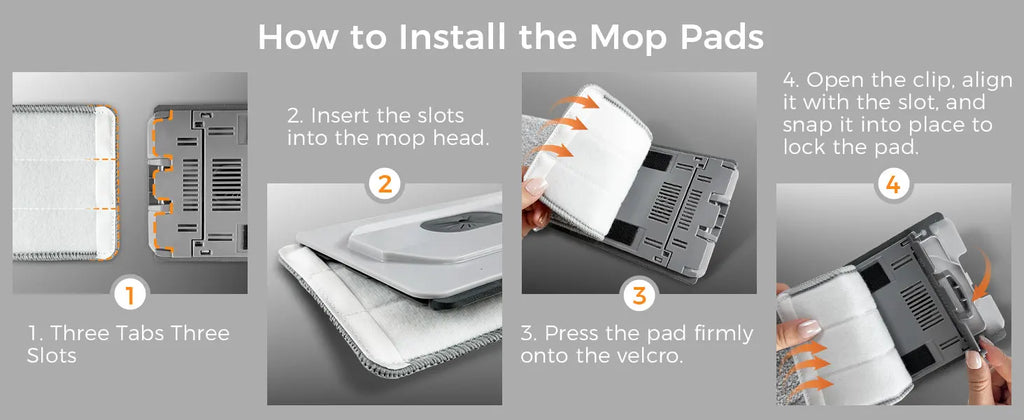 Juego de Mopa y Cubeta con Cubeta Desmontable que Ahorra Espacio, Mopa de Pared con Rotación de 360° °   Cabezal de Mopa Giratorio, 2 Almohadillas de Microfibra Reutilizables para Mopa