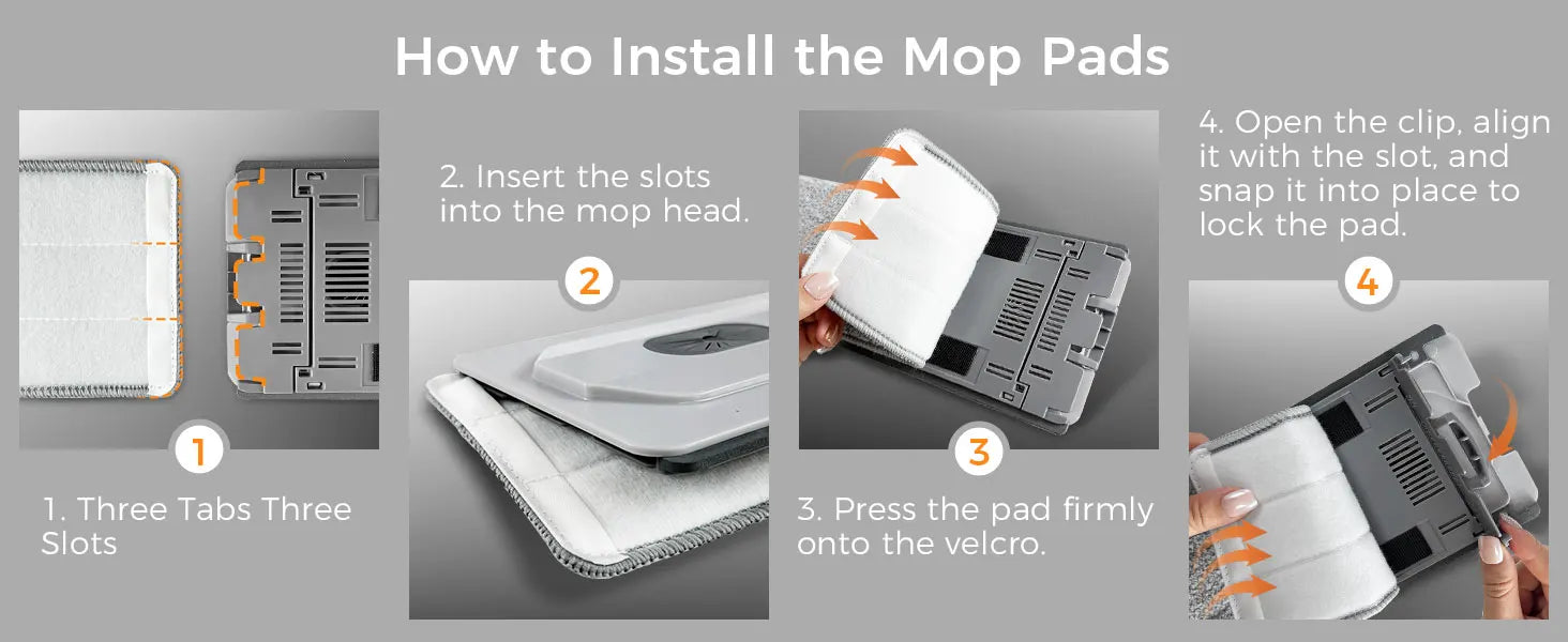 Juego de Mopa y Cubeta con Cubeta Desmontable que Ahorra Espacio, Mopa de Pared con Rotación de 360° °   Cabezal de Mopa Giratorio, 2 Almohadillas de Microfibra Reutilizables para Mopa