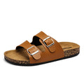 Sandalias con zona de corcho Kidmi para mujer y hombre, sandalias de playa de verano, sandalias sin cordones con doble hebilla, sandalias antideslizantes de corcho para hombre