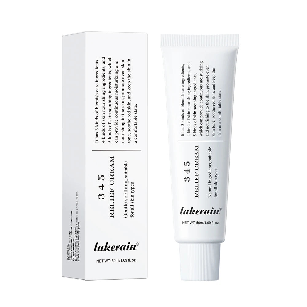 Crema de alivio 345, solución integral para problemas de la piel, antiazúcar y antioxidante, brillo de la piel, mejora las marcas de acné, humedad
