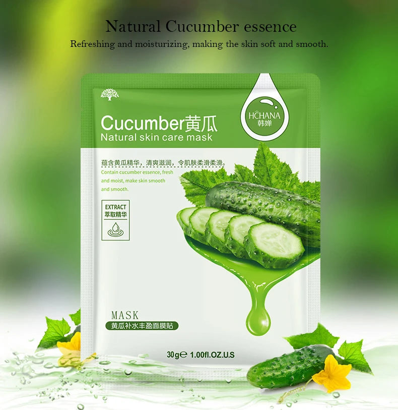 Mascarilla Facial de plantas naturales, máscara Facial hidratante, Control de aceite, antienvejecimiento, fruta, Aloe, hoja coreana, productos de belleza y cuidado de la piel, 30 piezas