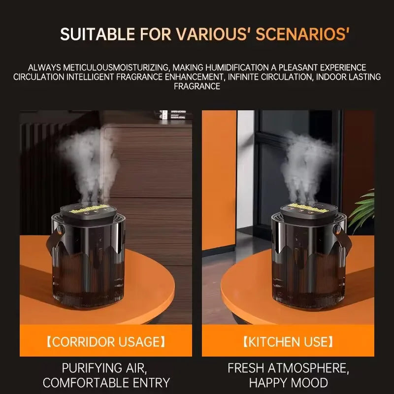 Humidificador de aire de 3L, difusor de Aroma pequeño portátil, 3 puertos de pulverización, humidificador usb de gran capacidad, máquina de niebla de aceite esencial para el hogar