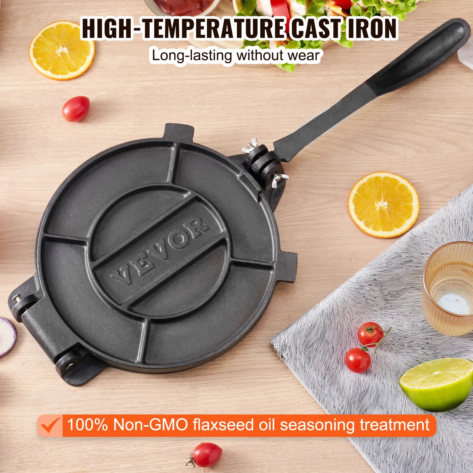 SucceBuy Tortilla PressCast Iron Heavy Duty Tortilladora Press Dough Maker para Tortilla de Harina