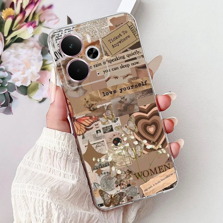 For Realme 14 5G Case Realme 14T RMX5078 New Luxury Painted Cover Soft Slim Phone Case For Realme 14X Realme14 T 5G Fundas Coque