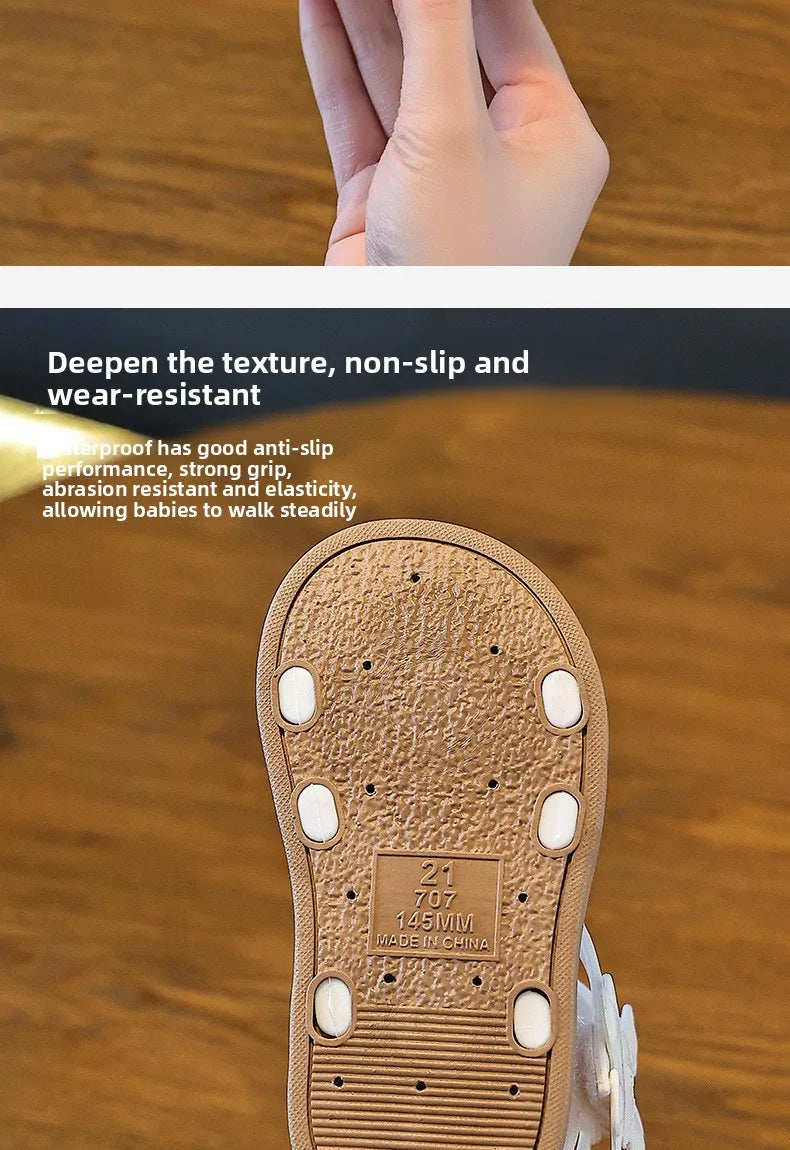 Sandalias de verano para niñas de 1 a 10 años, zapatos bonitos y versátiles de princesa a la moda para estudiantes, Sandalias planas, calzado informal