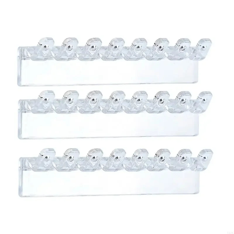 Organizadores de collares transparentes, colgantes, soporte de plástico para pendientes y collares, organizadores de pared para pulseras, anillos y pendientes H8WF