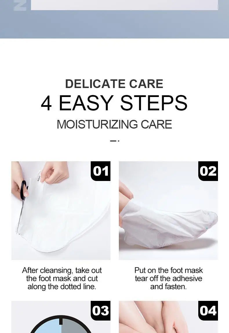 3 pares SADOER mascarilla de lavanda para pies mascarilla exfoliante de pies hidratante antienvejecimiento pies pedicura exfoliante pies cuidado de la piel