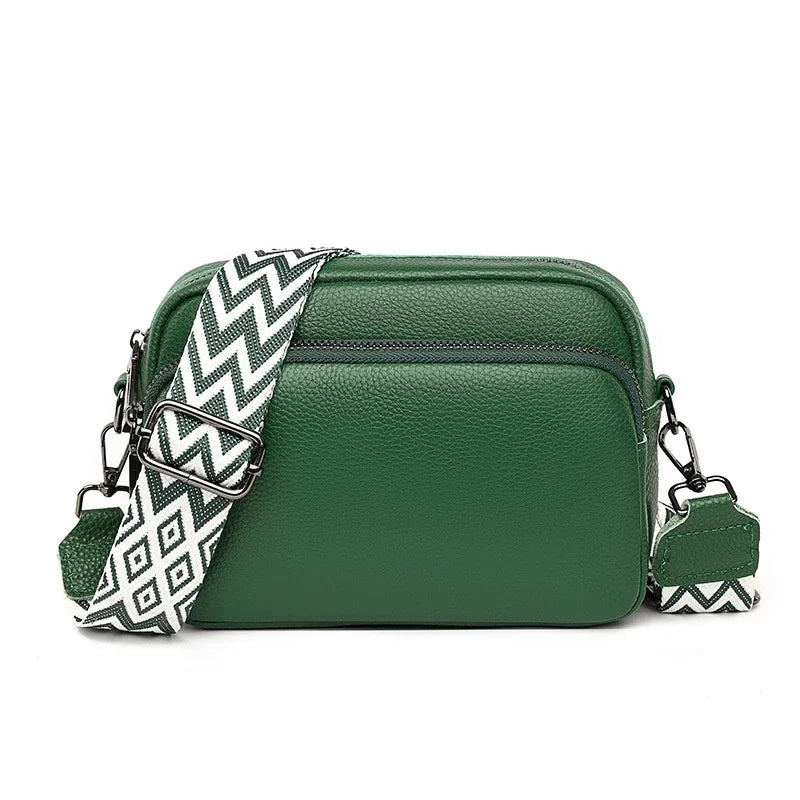 Bolso cruzado para mujer, diseño de moda espacial múltiple, gran capacidad, Material PU, bolso de hombro ligero