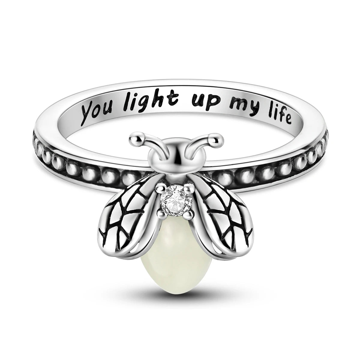 Anillo de plata 925 con diseño Original de luciérnaga y amor infinito, anillos de dedo de circón para mujer, regalo de joyería de boda de alta calidad