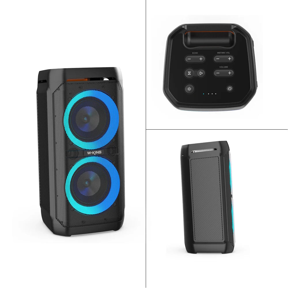 Altavoces Bluetooth W-KING T11 de 100 W RMS, Resistentes al Agua IPX6, BT 5.3, Altavoz Portátil para Fiestas, Graves Profundos Inalámbricos/Sonido Masivo de 115 dB