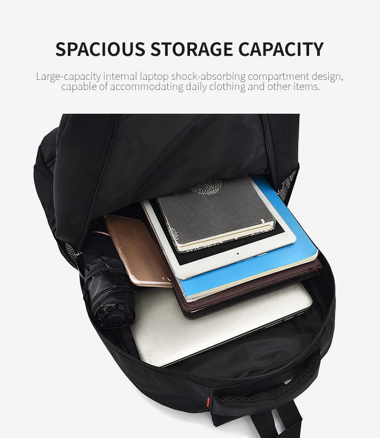 Mochila de Estilo Moderno para Hombre, Mochila Casual de Gran Capacidad, Bolsa de Viaje Multifuncional para Computadora, Mochila Escolar Mediana a Grande