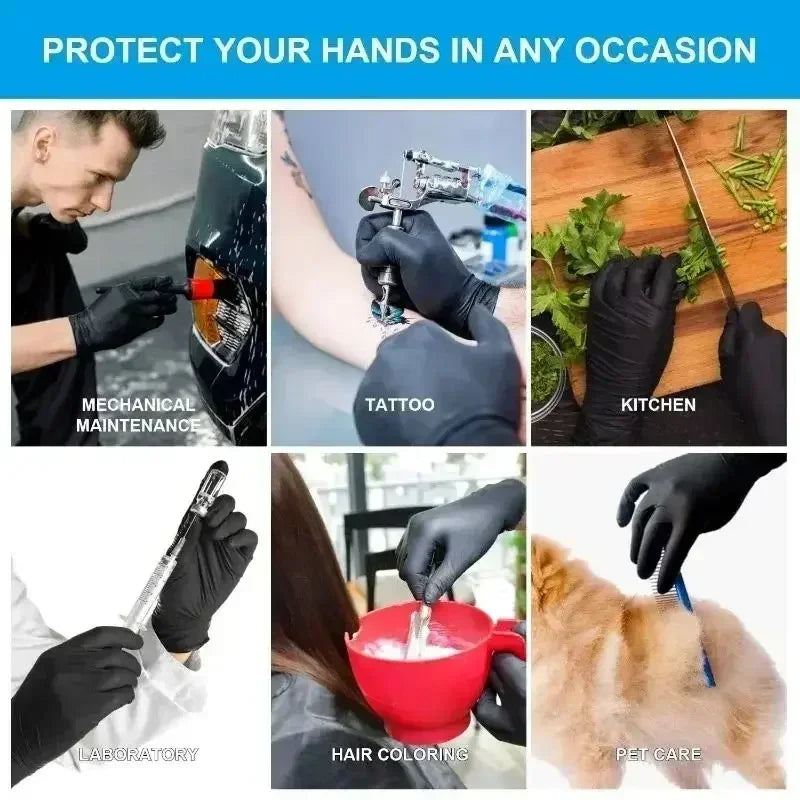 Guantes desechables de nitrilo impermeables para lavar platos, guantes de cocina para el hogar, guantes de limpieza para lavado de perros, guantes de látex para trabajo de alimentos