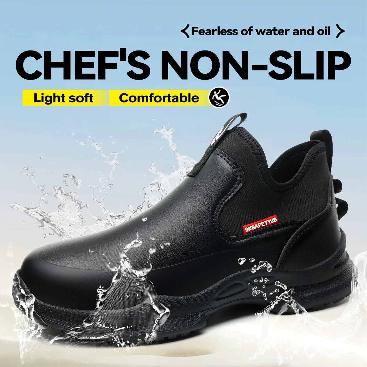 Zapatos de trabajo para Chef para hombre, calzado de cocina antideslizante resistente al aceite, zapatos de seguridad cómodos para restaurante, zapatos de cocina impermeables