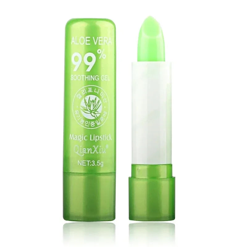 Nuevo Natural ALOE VERA cambio de temperatura Color gelatina lápiz labial de larga duración hidratante maquillaje de labios bálsamo labial brillo de labios