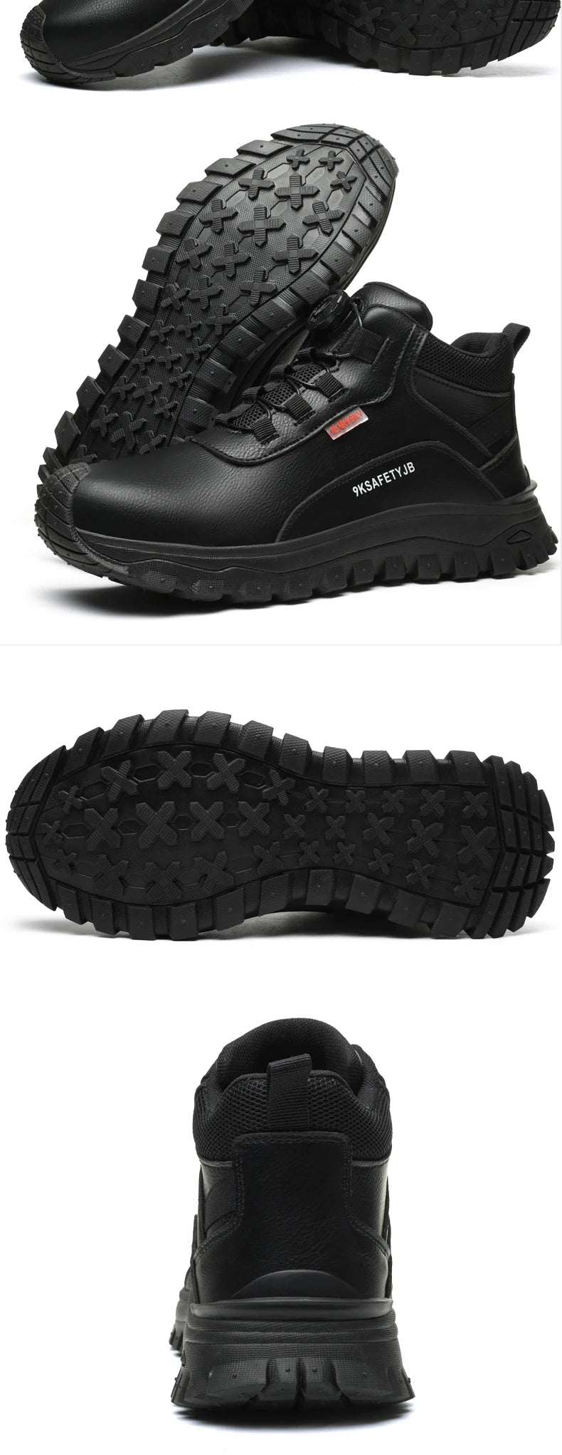 Zapatos de seguridad para el trabajo con aislamiento de 6KV, botas de trabajo impermeables antideslizantes para hombres y mujeres, botas de seguridad con protección de botón giratorio, talla 47 48