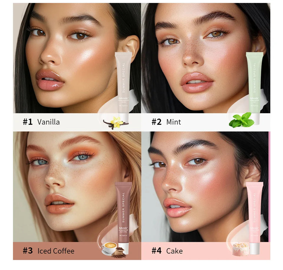 Bálsamo labial hidratante de verano, bálsamo labial hidratante para mantequilla, cuidado diario, bálsamo labial, maquillaje de aceite labial