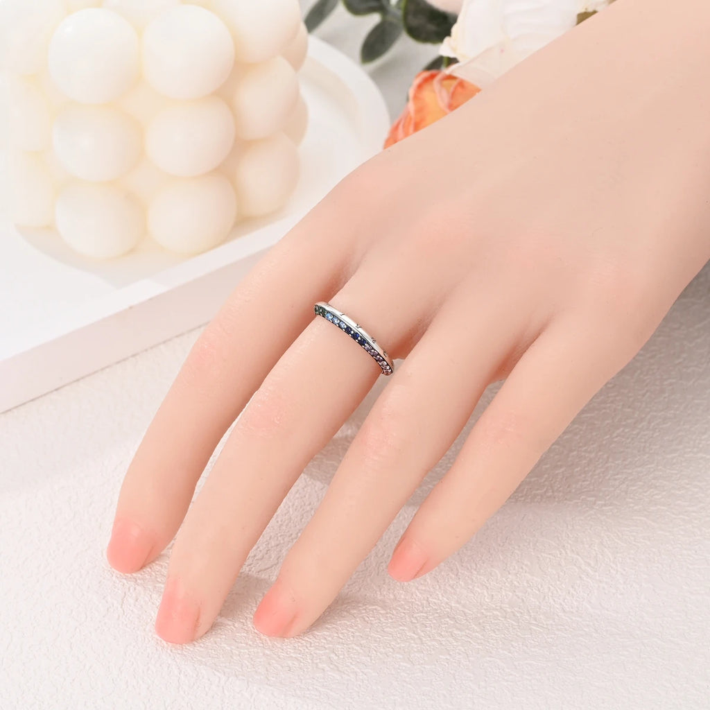 Anillo de plata 925 con diseño Original de luciérnaga y amor infinito, anillos de dedo de circón para mujer, regalo de joyería de boda de alta calidad