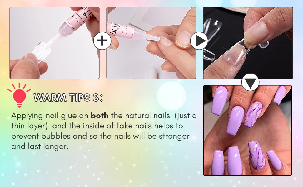 Pegamento para Uñas Makartt Super Fuerte para Uñas Acrílicas, Uñas Postizas, Adhesivo Profesional para Puntas de Uñas, Pegamento para Uñas Adhesivas
