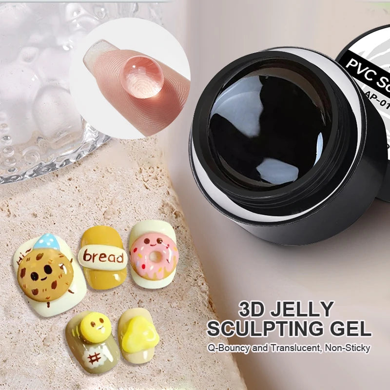 BORN PRETTY 5ml Gel esculpido de gelatina 3D antiadherente extensión de manos esmalte de Gel tallado 5D modelado pintura sólida uñas talladas