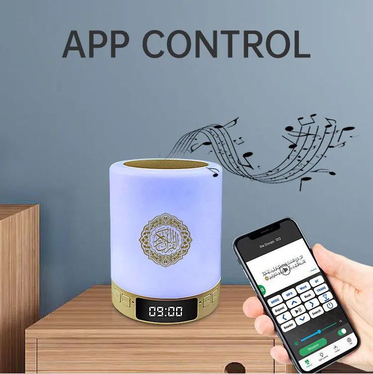 Azan-luz nocturna musulmana, Corán, portátil, inalámbrico, Caixa De Som, Altavoz Bluetooth, caja De sonido De música, lámpara sagrada Blutooth, Mini deflector