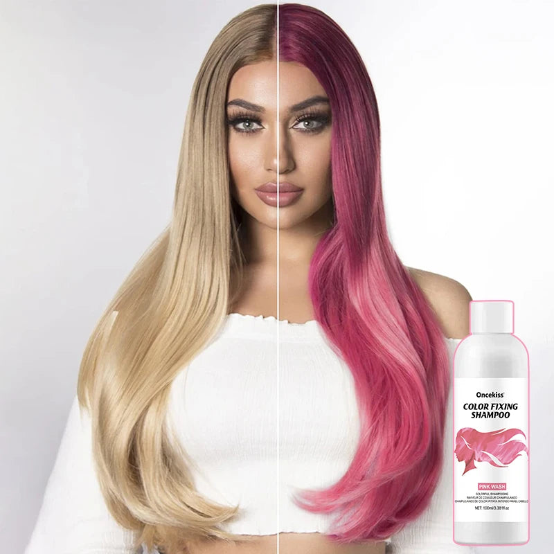 Champú semipermanente para teñir el cabello, champú invisible que protege y fijar el color, color instantáneo del cabello, brillo duradero, cuidado del cabello