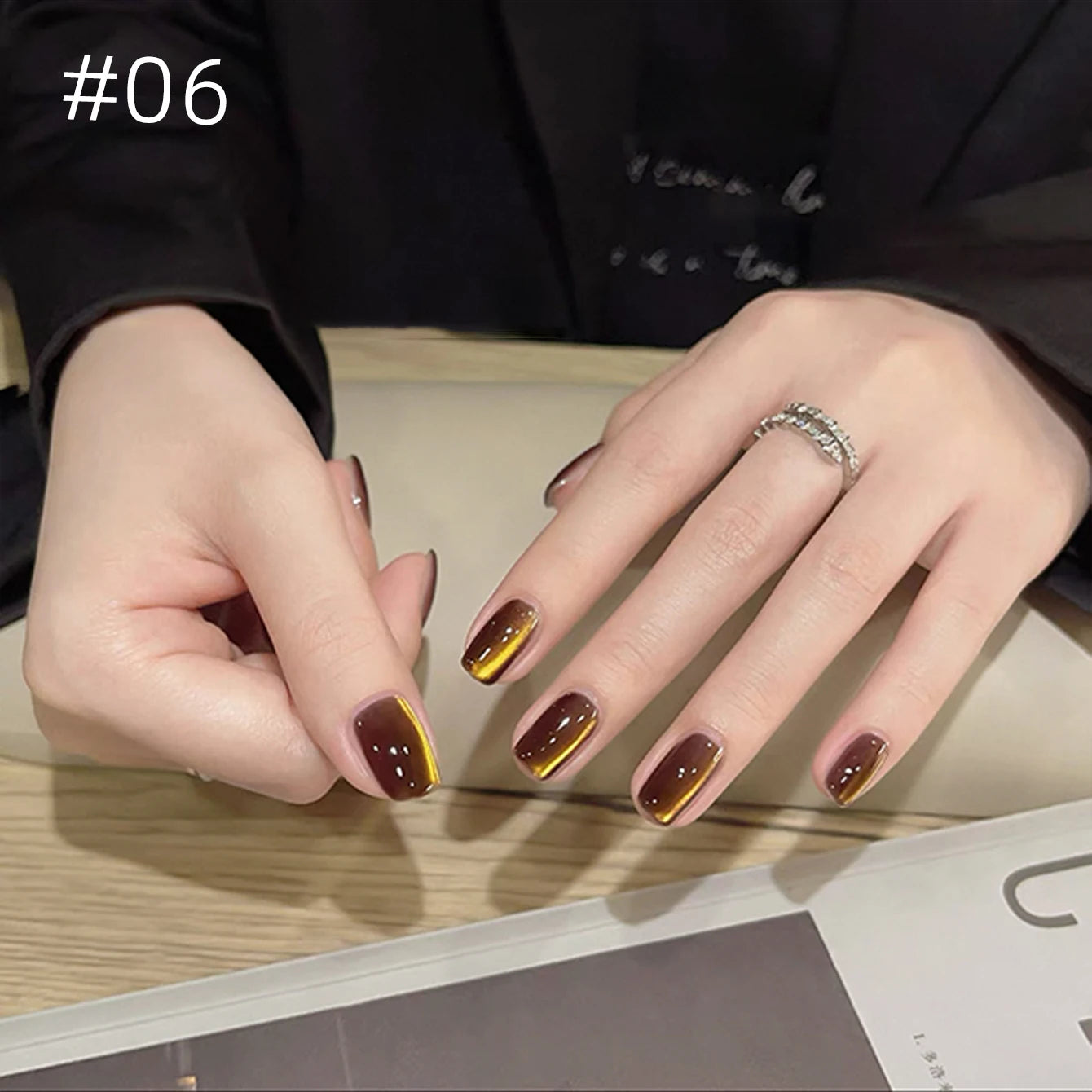 1-12 Uds. Esmalte de Uñas en Gel Magnético Ojo de Gato Marrón con Luz Azul, Larga Duración, Novedad 2026, Suministros para Uñas, Arte de Uñas, Venta Caliente