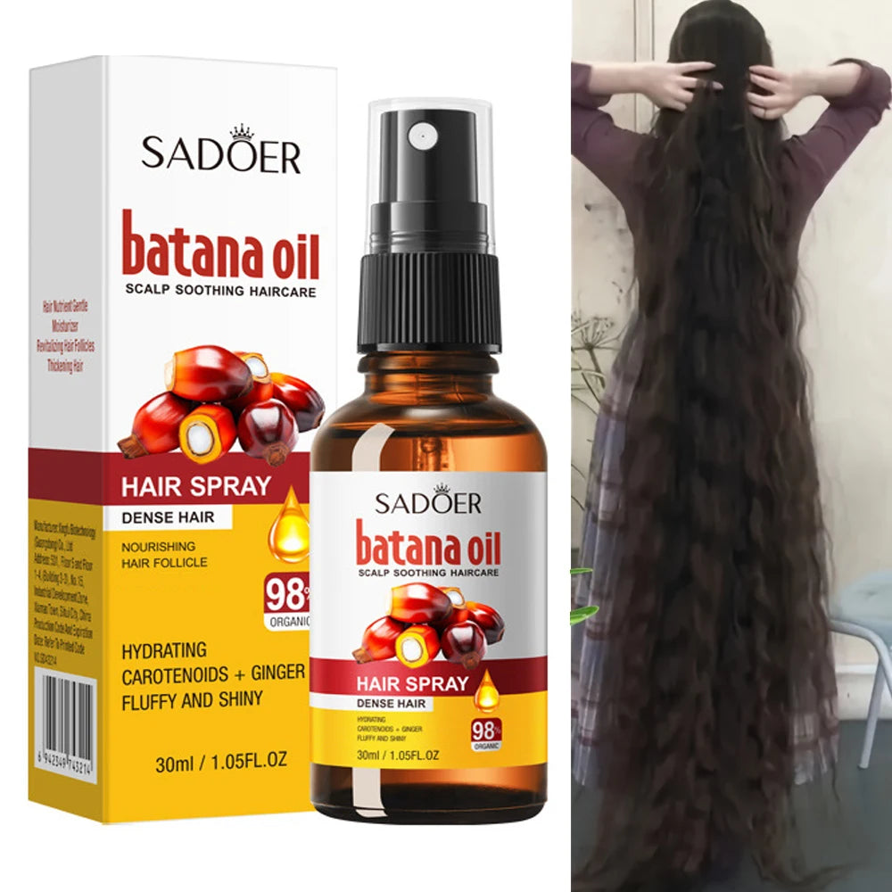 Spray para el crecimiento del cabello Batana, anticaída, pérdida de cabello, tratamiento dañado del cuero cabelludo, aceite de suero, nutre las raíces, cuidado de la salud del cabello de crecimiento rápido