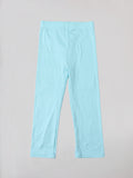 Pantalones para Niña, Leggings Elásticos Suaves, Color Caramelo, Pantalones Ajustados para Niñas, Pantalones de Color Sólido para Niñas de 2 a 12 Años, Uso Diario
