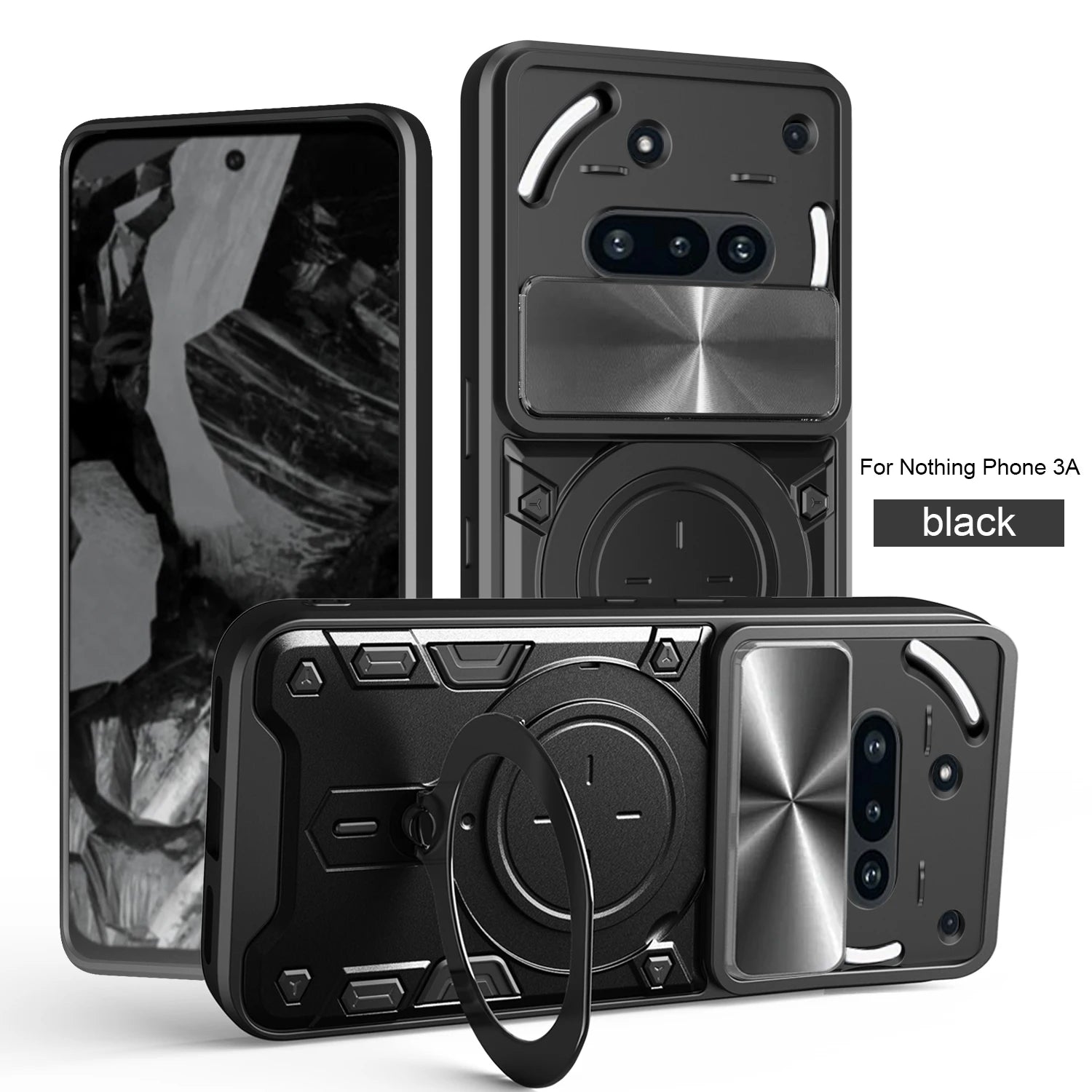 Funda protectora para nada teléfono 3a, funda con soporte de anillo, protección de lente, Fundas Coque Capa
