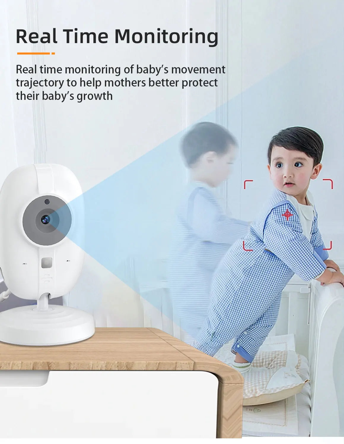 Cdycam nuevo Monitor de vídeo inalámbrico para bebé de 3,5 pulgadas visión nocturna monitoreo de temperatura Audio bidireccional hablar cámara de seguridad para niñera bebé