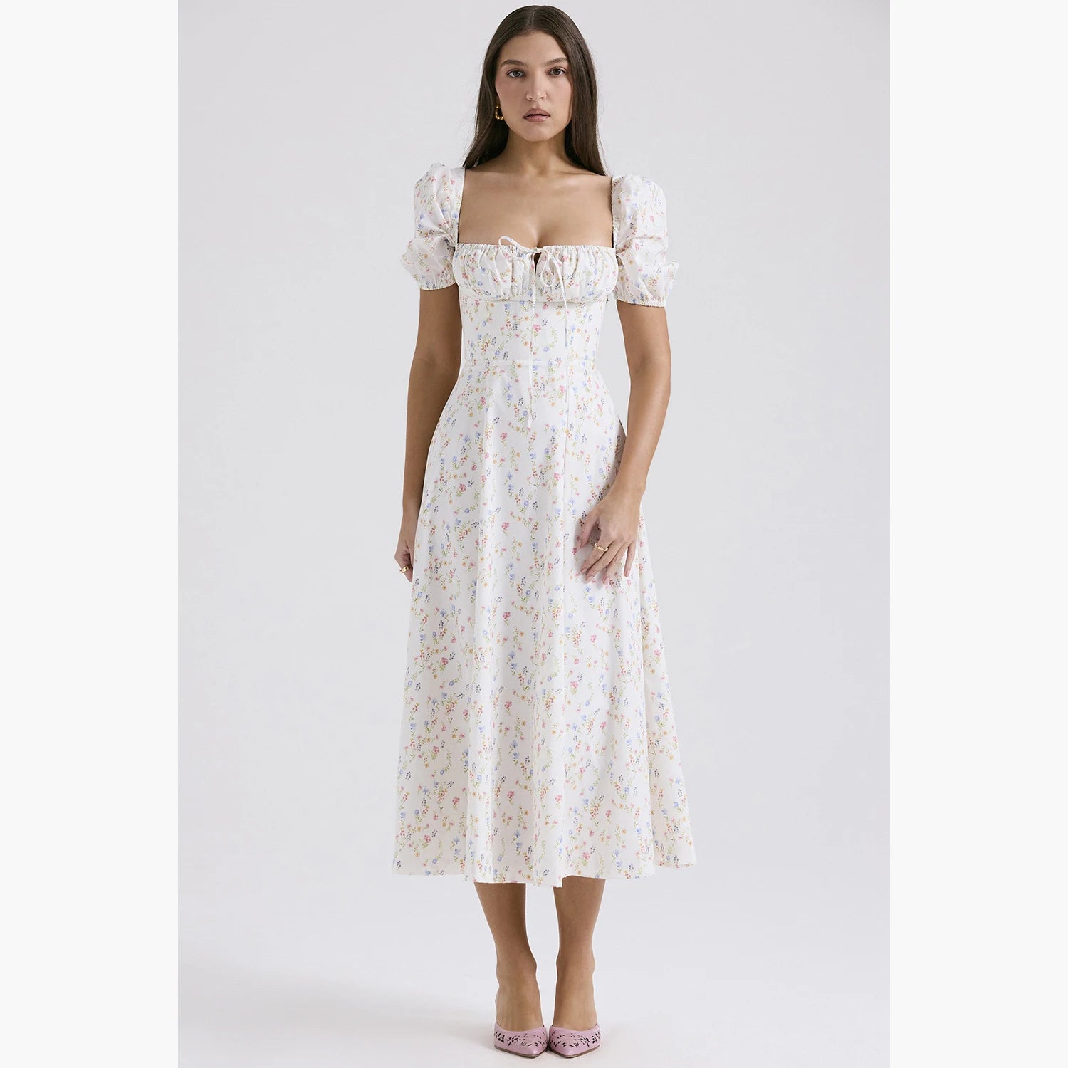 Ashgaily White Dress Women Halter Cotton Long Dress Lace Elegant Party Outfits Ladies Sexy Club Clothes