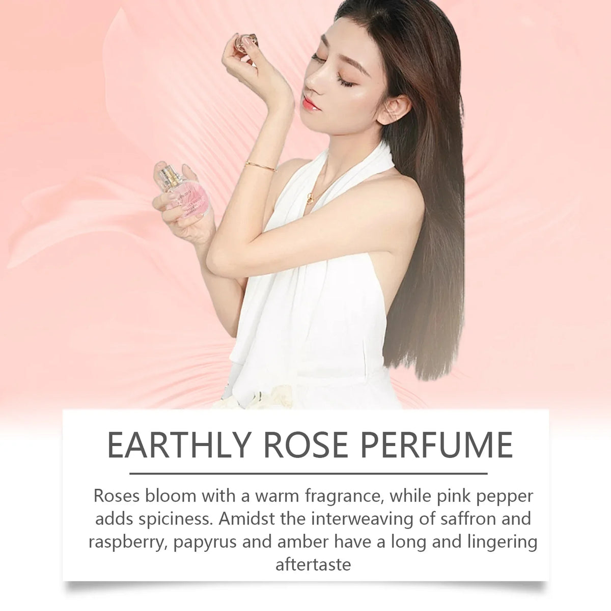 Perfume de larga duración para mujer, fragancias florales rosas, aerosoles corporales, hidratante, aroma fresco, desodorante para la piel, Perfumes de feromonas
