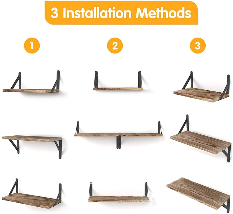 Estantes de pared flotantes de madera, estantes colgantes para baño, estante de almacenamiento, organizador de cocina, muebles, soporte de exhibición para sala de estar