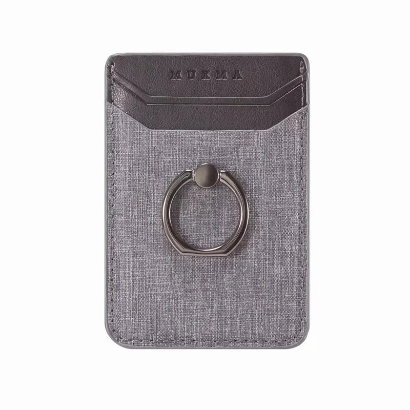 Tarjetero de cuero adhesivo 3M adhesivos tarjeta de identificación de crédito teléfono móvil bolsillo trasero funda tipo billetera pegatina soporte para teléfono Suporte Celular