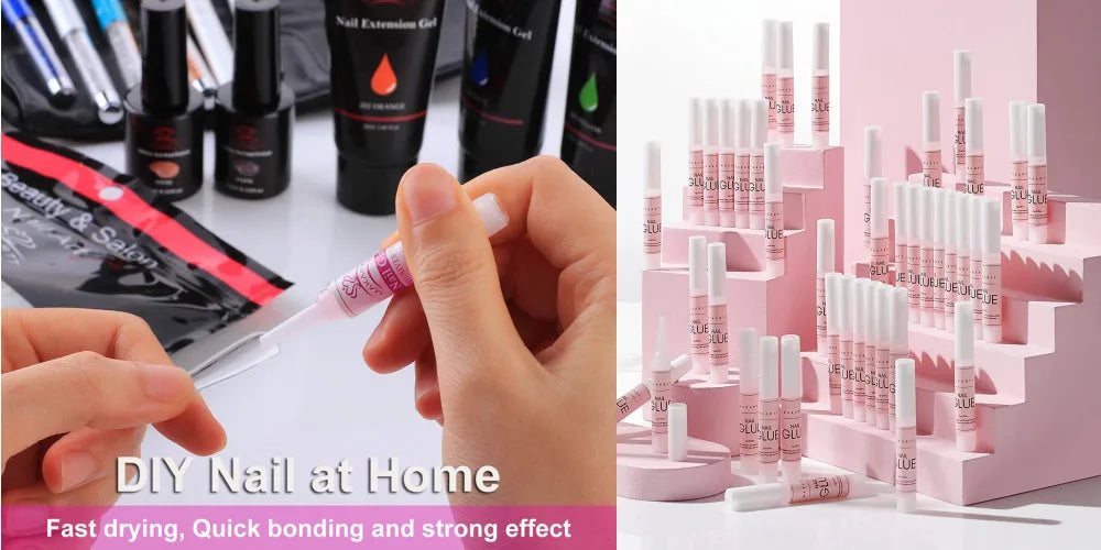 Pegamento para Uñas Makartt Super Fuerte para Uñas Acrílicas, Uñas Postizas, Adhesivo Profesional para Puntas de Uñas, Pegamento para Uñas Adhesivas