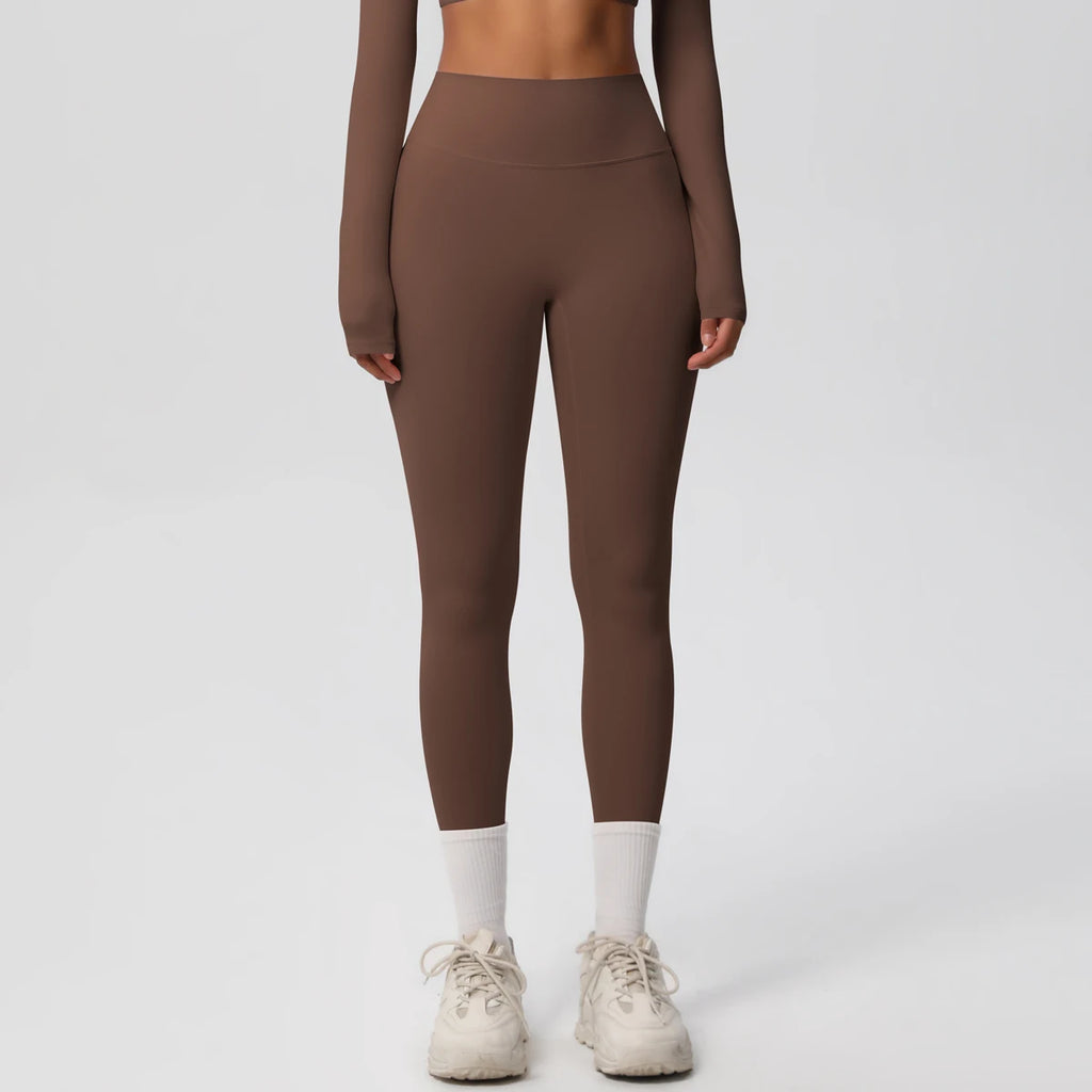 Mallas de Yoga de cintura alta para mujer, mallas con sensación desnuda, Fitness, correr, pantalones de Yoga, mallas ajustadas de gimnasio energético, mallas de entrenamiento informales