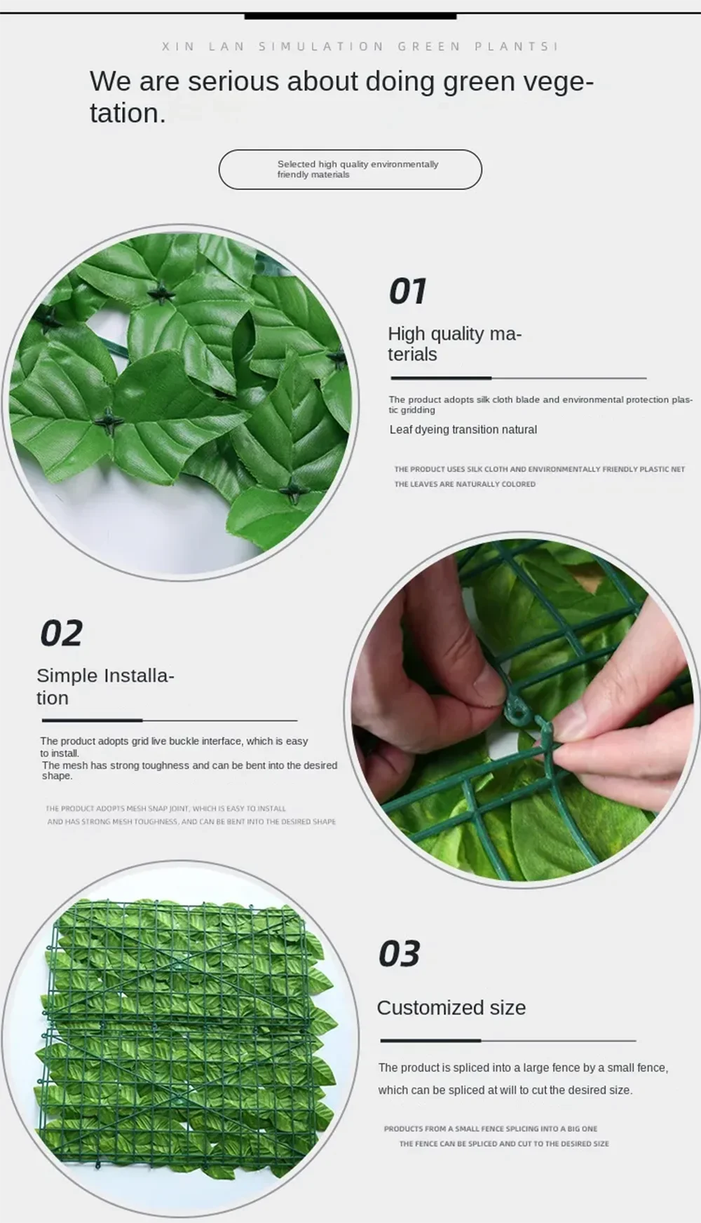 Paneles de valla de hojas verdes con seto de hiedra Artificial, pantalla de valla de privacidad falsa para decoración de hogar, jardín y balcón al aire libre