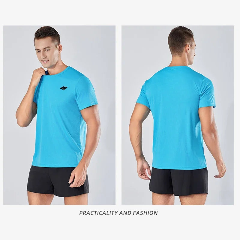 Camiseta de entrenamiento de ejercicio de verano para hombre, camiseta de manga corta transpirable de secado rápido de alta calidad, camisetas de baloncesto para gimnasio y maratón