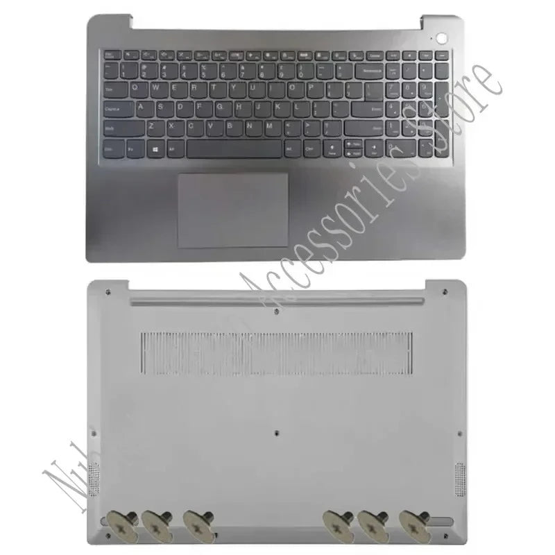 Nuevo para IdeaPad 3 15ADA6 15ITL6 15ALC6 2021: Cubierta trasera LCD, bisel frontal, reposamanos, carcasa inferior, teclado y bisagras para portátil