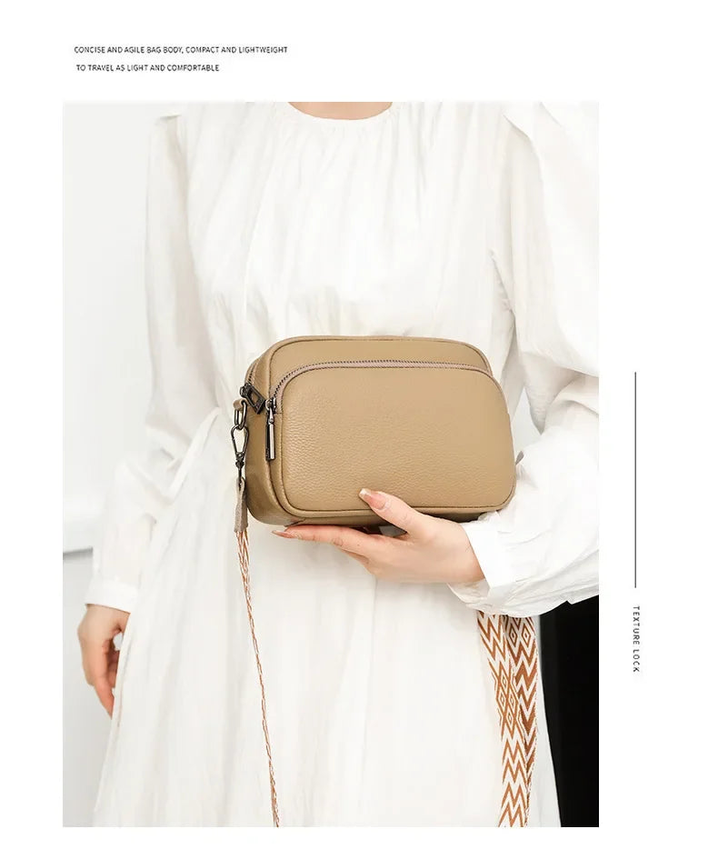 Bolso cruzado para mujer, diseño de moda espacial múltiple, gran capacidad, Material PU, bolso de hombro ligero