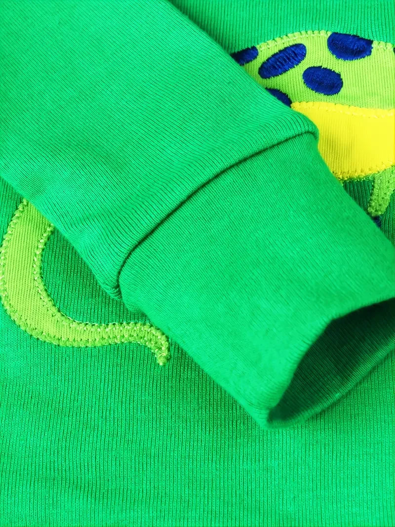 Conjunto de pijama con estampado de dinosaurio para niños, 2 piezas, informal