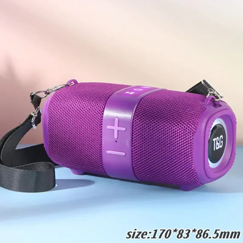 Altavoz Bluetooth inalámbrico portátil para exteriores TG667, altavoz doble, Subwoofer Bluetooth 5,3 con soporte RGB, tarjeta FM/TF/disco USB