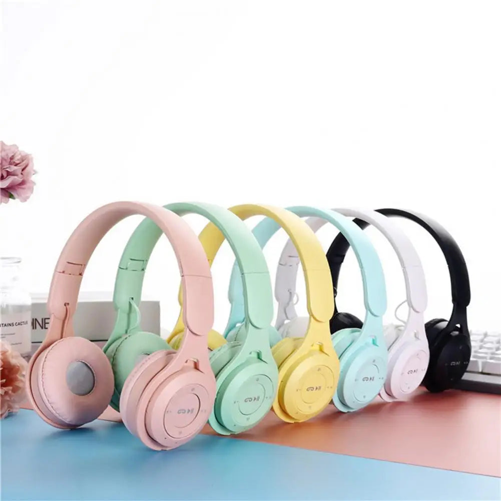 Y08 Auriculares inalámbricos Bluetooth Macaron auriculares estéreo con diadema para juegos con micrófono Gamer Girl regalo para tableta móvil
