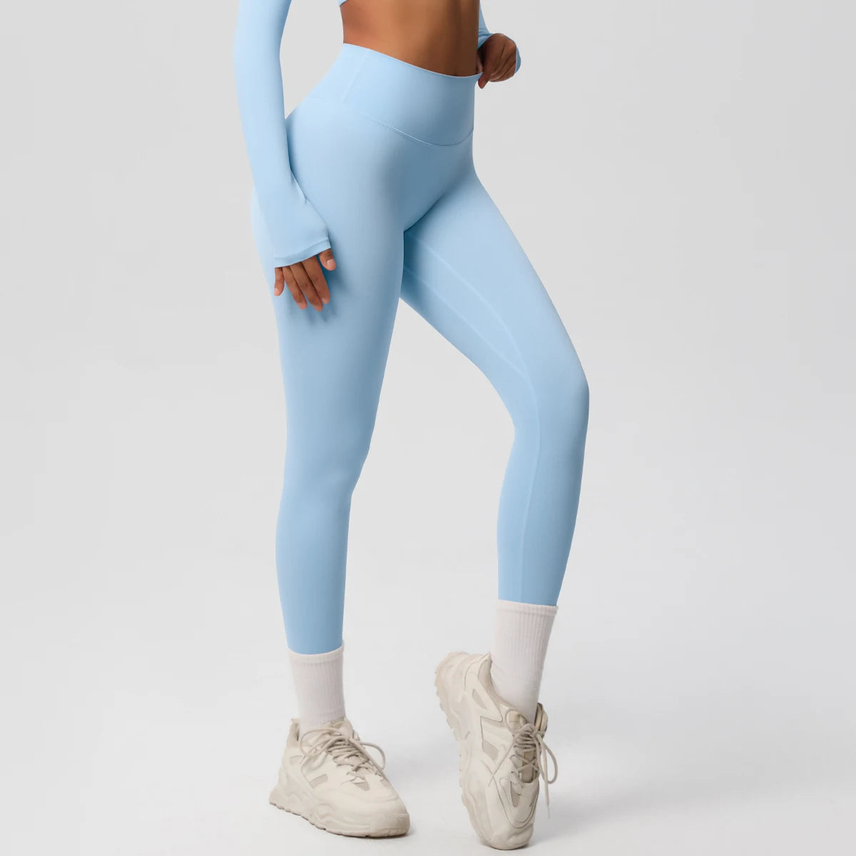 Mallas de Yoga de cintura alta para mujer, mallas con sensación desnuda, Fitness, correr, pantalones de Yoga, mallas ajustadas de gimnasio energético, mallas de entrenamiento informales