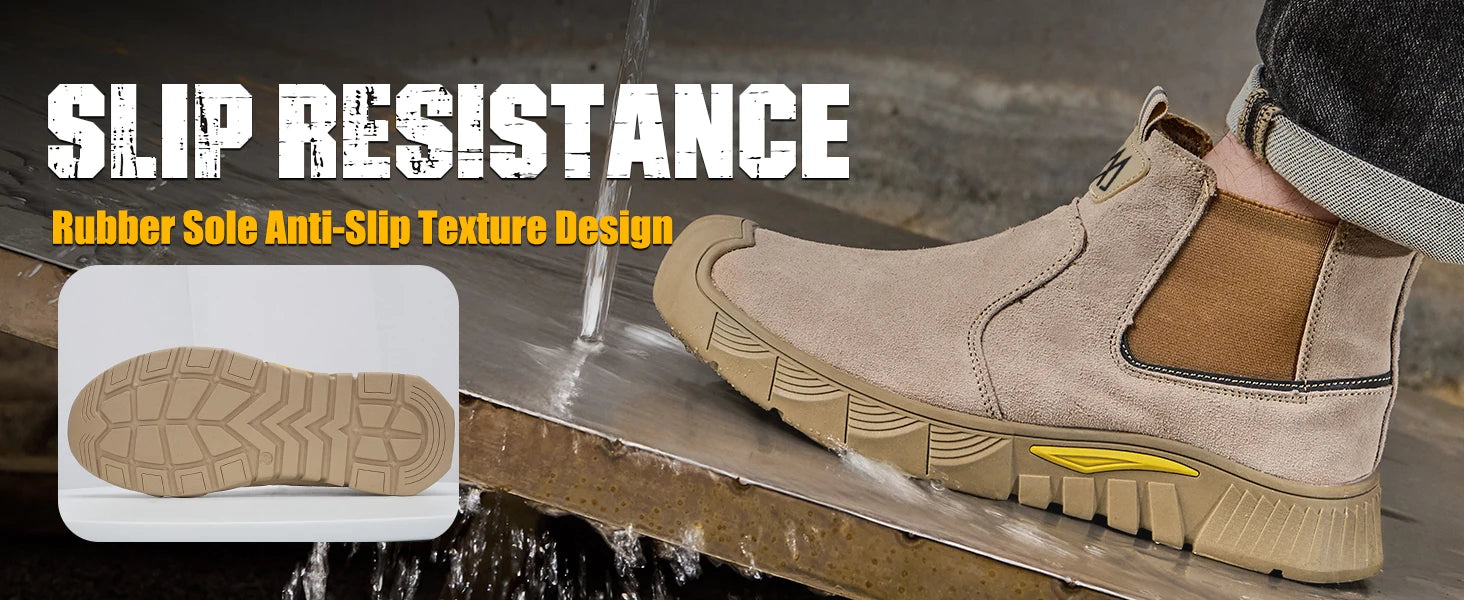 Zapatos de seguridad con punta de acero para hombres y mujeres, zapatos de trabajo antideslizantes, zapatillas de deporte, zapatos de trabajo protectores para exteriores, botas de seguridad para exteriores para hombres