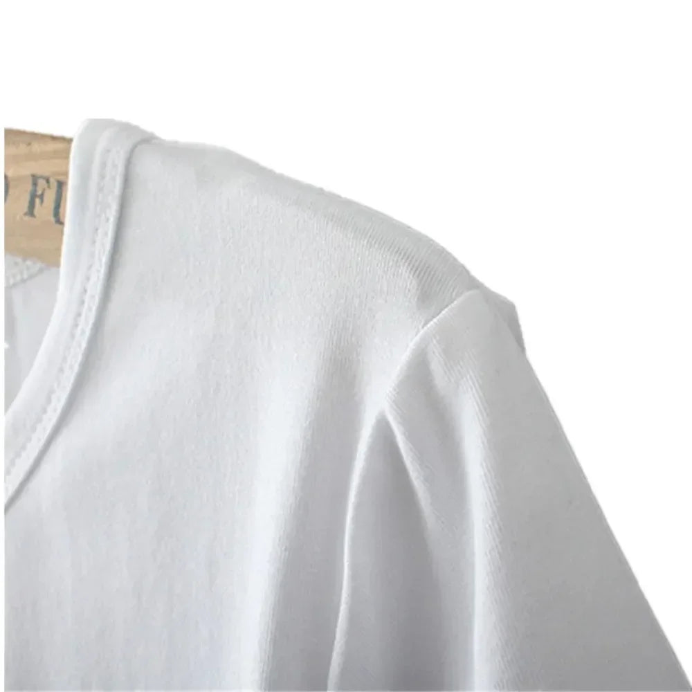 Camiseta de verano para niños y niñas, ropa blanca con Panda de dibujos animados