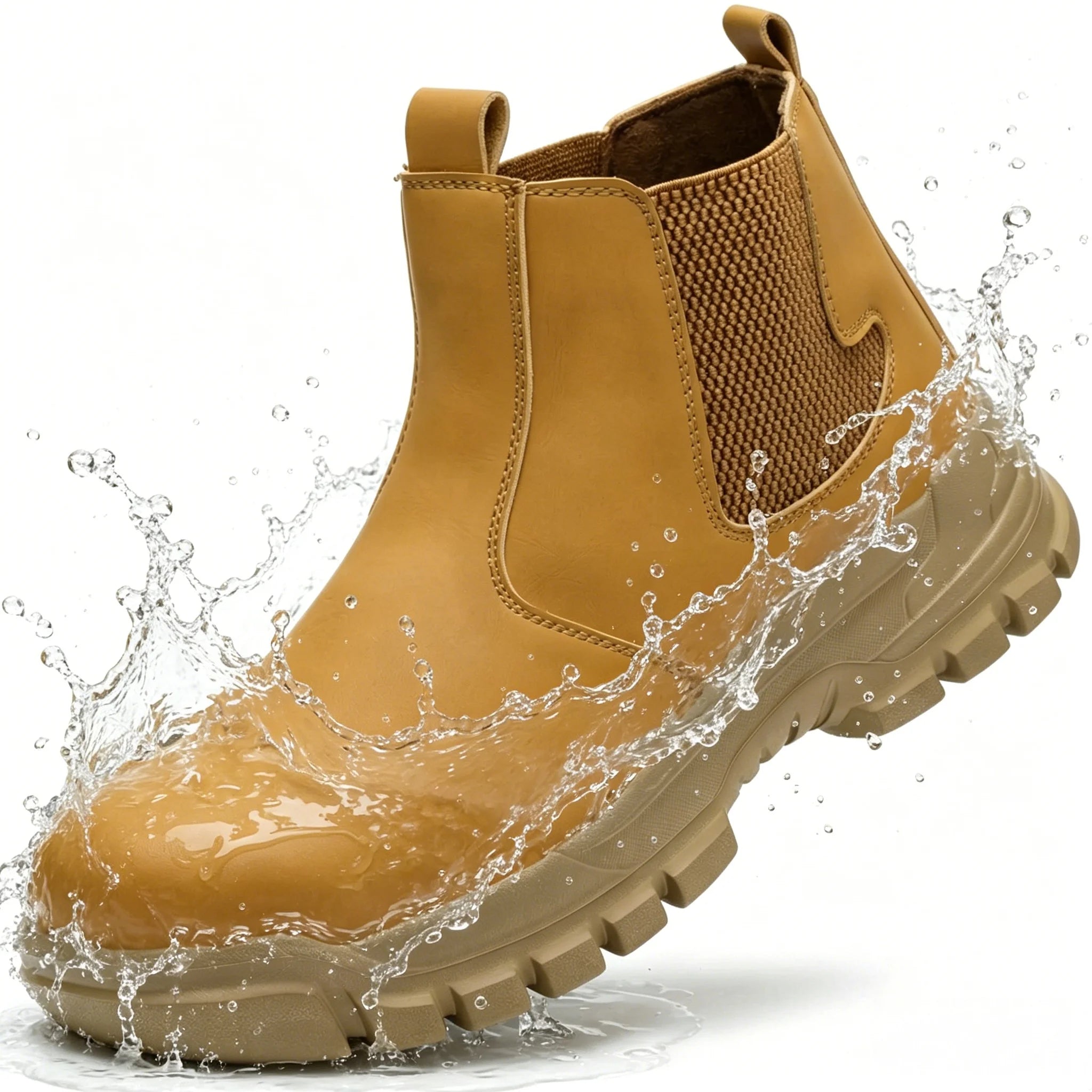 Botas de Trabajo de Seguridad con Punta de Acero para Hombre, Anti-aplastamiento, Resistentes a Pinchazos, con Entresuela de Kevlar, Impermeables, Ligeras, con Hebilla Giratoria
