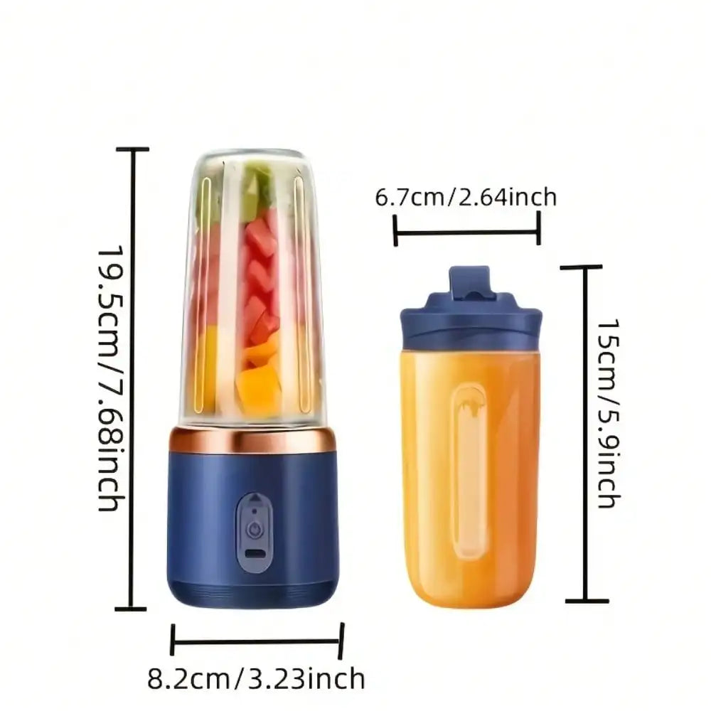 Vaso para exprimidor + vaso portátil para exteriores, vasos dobles, desmontables, fáciles de limpiar, para hacer jugos finos, licuadora de frutas, máquina para hacer bebidas, adecuado para el hogar, viajes al aire libre, o