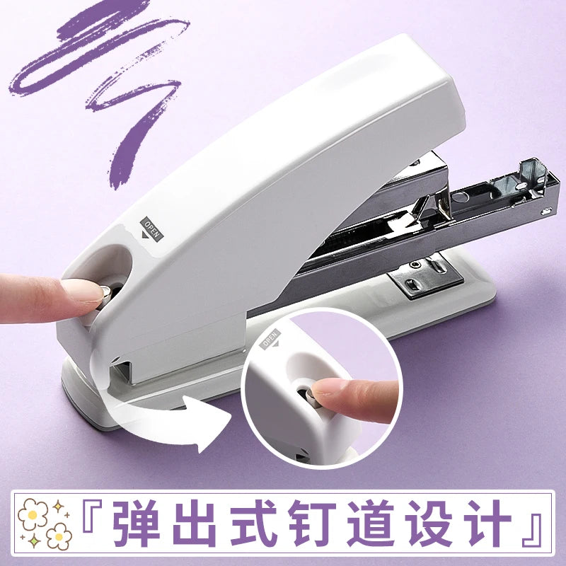M & G-grapadora resistente de 50 hojas, máquina de encuadernación de papel fácil, suministros escolares, grapadora de papelería sin grapas, suministros de oficina