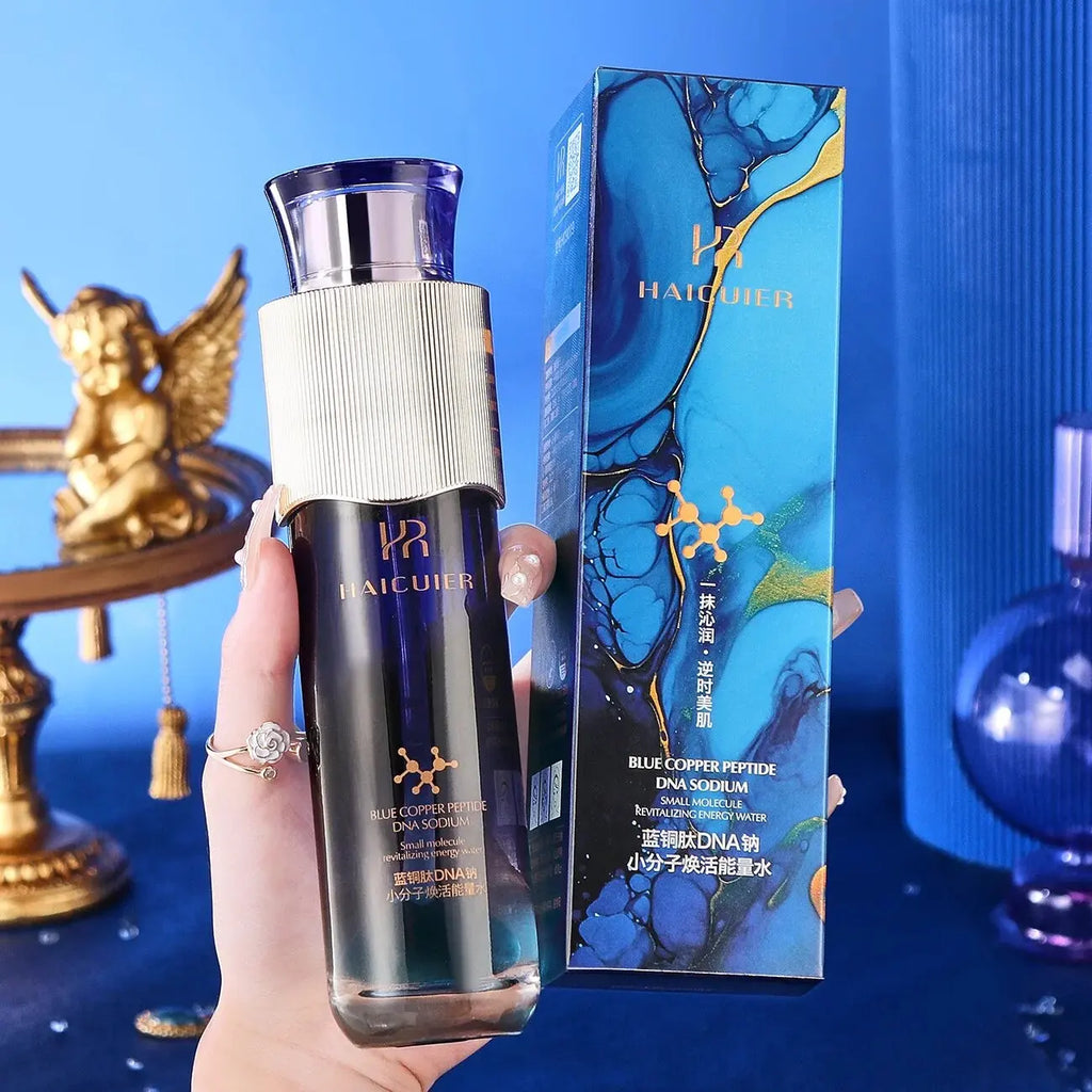 120ml péptido de cobre azul ADN sodio pequeña molécula energía revitalizante hidratante e hidratante suero tonificador de la piel esencia